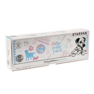 POSTER PAINTS 12 COLORS 20ML CUT DOG BR FOL STARPAK 472917