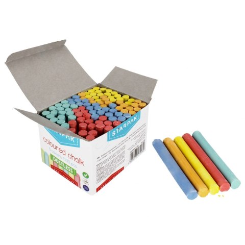 SCHOOL CHALK 5 COLORS PACK 100 PCS. STARPAK 472796