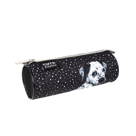 PENCASE TUBE 1 ZIPPER DOGGY B&W STARPAK 469368