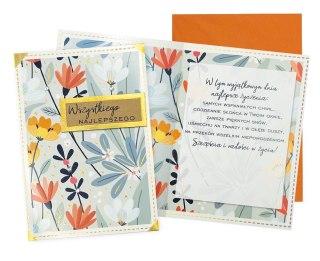 KARNET DK-1005 WSZYSTKIEGO NAJLEPSZEGO KWIATY PASSION CARDS - KARTKI