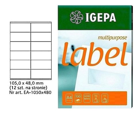 SELF-ADHESIVE LABEL 105X48 IGEPA IGEPA