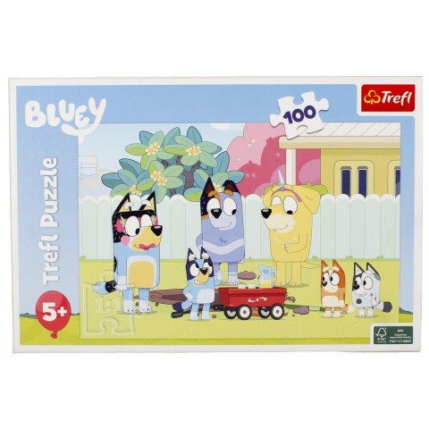 PUZZLE 100EL WESOŁY ŚWIAT BLUEY PUD TREFL 16471 TR TREFL