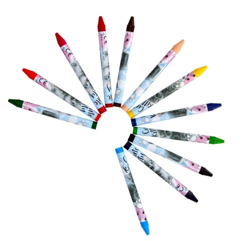 WAX PENCILS 12 COLORS CUTIES STARPAK 397930