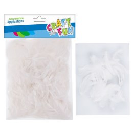 DECORATIVE ORNAMENT FEATHERS WHITE 20-30CM 16G CRAFT WITH FUN 463676