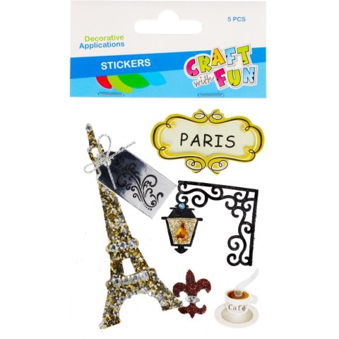 DECORATIVE SELF-ADHESIVE EMBELLISHMENT PARIS CRAFT WITH FUN 480891