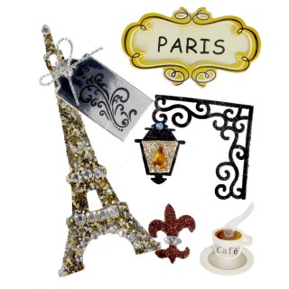 DECORATIVE SELF-ADHESIVE EMBELLISHMENT PARIS CRAFT WITH FUN 480891