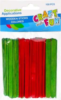 COLORED WOODEN STICKS 30 CM CHRISTMAS CRAFT WITH FUN 438504