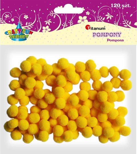 POMPOMS 10MM YELLOW 120 PCS TITANUM CRAFT-FUN SERIES