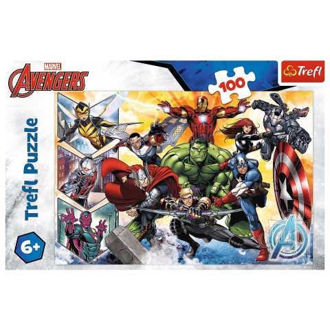 PUZZLE 100 PIECES POWER OF THE AVENGERS TREFL 16431 TREF