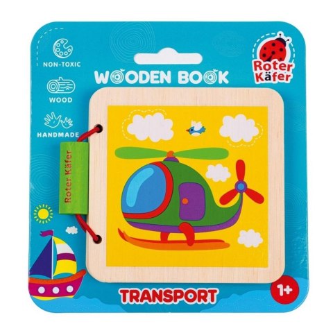 KSIĄŻECZKA DREWNIANA EDUKACYJNA TRANSPORT 155X160 FOL ROTER KAFER RW3034 ROTER KAFER