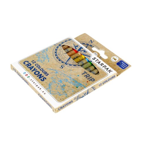 WAX PENCILS 12 COLORS TRIP STARPAK 490951