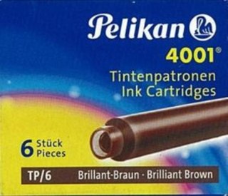 PEN CARTRIDGES SHORT BROWN 6 PCS PELIKAN PN311928