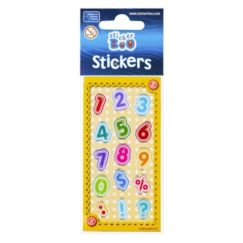 STICKERS SILVER 6X18 CM NUMBERS 2 STICKER BOO 382530