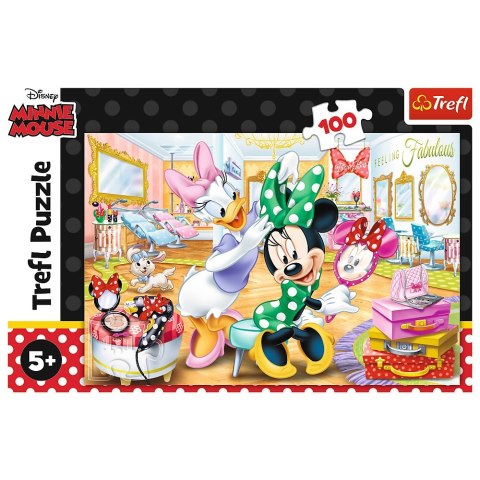 PUZZLE 100 ELEMENTS OF MINNIE IN THE TREFL BEAUTY SALON 16387 TREF