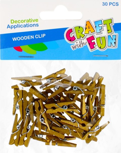 WOODEN CLIPS GOLD CRAFT WITH FUN 463436