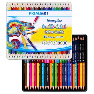 PENCILS 2 SIDED 48 COLORS TRIANGULAR PRIMA ART 490926