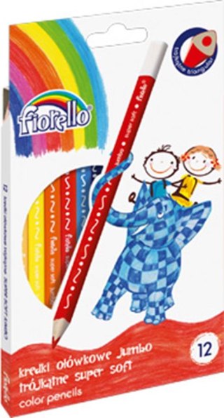 TRIANGULAR PENCILS FIORELLO SUPER SOFT JUMBO 12 COLOR