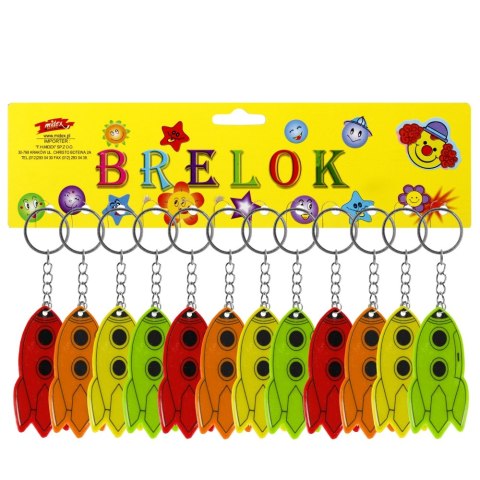 BRELOK ODBLASKOWY RAKIETA 6CM PBH A 12 TOYS D12513 MID TOYS