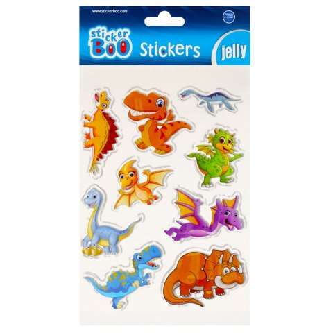 STICKERS 15X20 CM GEL DINOSAURS STICKER BOO 493721