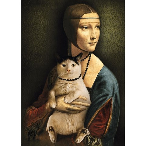 PUZZLE 1000 PIECES LADY WITH CAT TREFL 10663