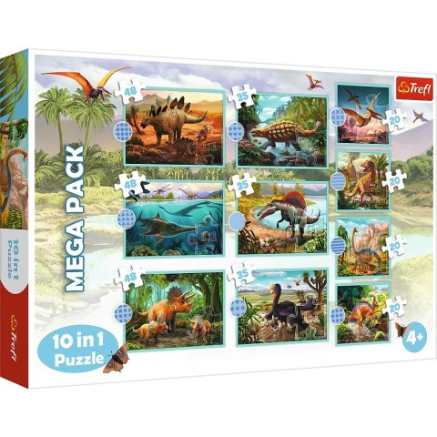 PUZZLE 10IN1 IN THE WORLD OF DINOSAURS TREFL 90390 TR