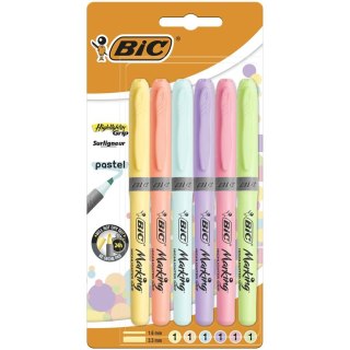 HIGHLIGHTER 6 COL PASTEL GRIP BC B/C