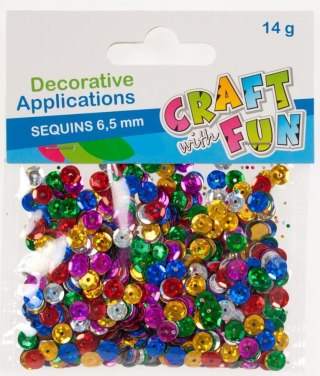 METALLIC SEQUINS ROUND 6.5 MM COLORFUL CRAFT WITH FUN 327088