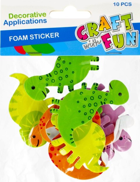 DECORATIVE EVA DINOSAURS SELF-ADHESIVE CRAFT WITH FUN 480995