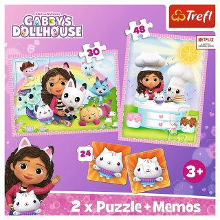 PUZZLE 2W1 Z MEMOS GABI Z KOCIM PRZYJACIELEM TREFL 93382 TR TREFL