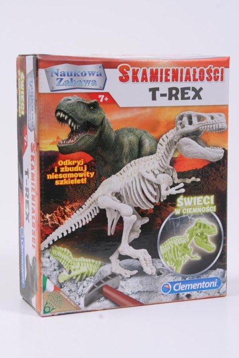 ZESTAW KREATYWNY SKAMIENIAŁOŚCI T-REX FLUORESCENCYJNY CLEMENTONI 60889 CLEMENTONI