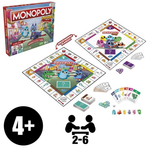 GRA HASBRO MONOPOLY JUNIOR 2 F8562 PUD6 HASBRO