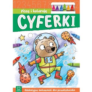 KSIAZECZKA EDUK 205X285 PISZE I KOLORUJE CYFERKI AKSJOMAT