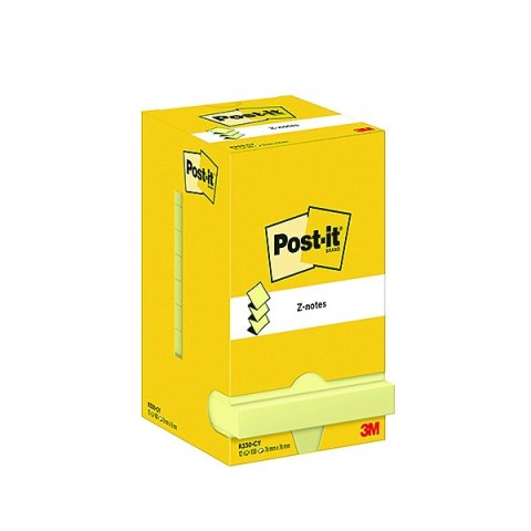 KARTECZKI SAMOPRZYLEPNE POST-IT Z-NOTES R-330 , 76X76MM, 12X100 KART., ŻÓŁTE 3M