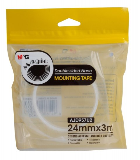 TAŚMA NANO TAPE DWUSTRONNA PRZEZROCZYSTA 24MM X 3M, MG GDD