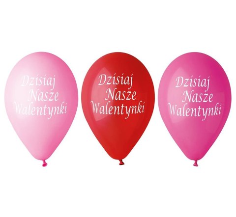 BALONY PREMIUM "DZISIAJ NASZE WALENTYNKI", 12"/ 5 SZT. GS110/DNW GODAN