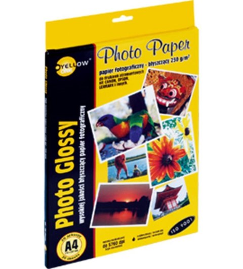 PAPIER FOTOGRAFICZNY BŁYSZCZĄCY 4G230 A4 YELLOW ONE 230 G 20 ARK. KW TRADE