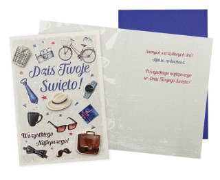 KARNET DK-1049 WSZYSTKIEGO NAJLEPSZEGO MĘSKIE PASSION CARDS - KARTKI