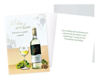 KARNET DK-1062 URODZINY WINO PASSION CARDS - KARTKI