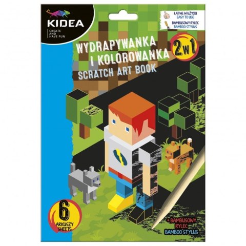 WYDRAPYWANKA Z MALOWANKĄ 18X26 CM 6 KARTEK GAME KIDEA WKAKA DERFORM