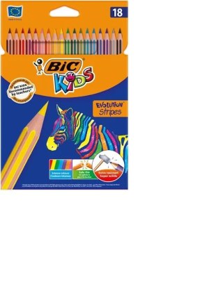 KREDKI OŁÓWKOWE Z GUMKĄ 15KOL/180 BC KIDS EVOLUTIONS ILLUSI BIC 951770 BIC