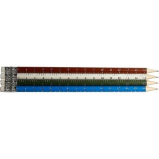 HB PENCILS WITH ERASER SCALE 4 PCS. TITANIUM