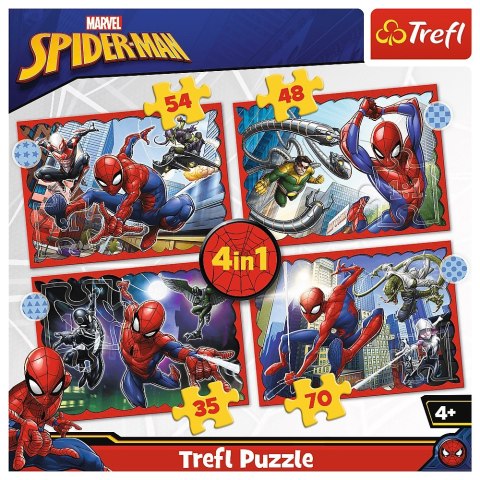 PUZZLE 4IN1 SPIDERMAN TREFL 34384