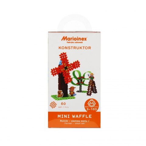 KLOCKI KONSTRUKCYJNE WAFLE MINI 60EL ROLNIK WB MARIO-INEX 903810 MARIO-INEX