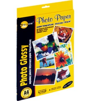 PAPIER FOTOGRAFICZNY BŁYSZCZĄCY A4 130 G YELLOW ONE 4G130 20 ARK. KW TRADE