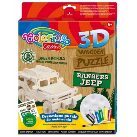 PUZZLE DREWNIANE 3D DO MALOWANIA TRUCK AKCESORIA COLORINO PATIO 136889 PATIO