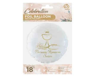 BALON FOL PIERWSZA KOMUNIA 36CM 627 GO FOL GODAN