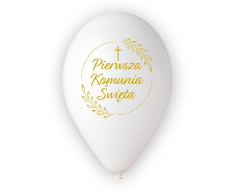 BALONY PIERWSZA KOMUNIA ŚWIĘTA KŁOSY , PREMIUM 12", 25 SZT. GODAN