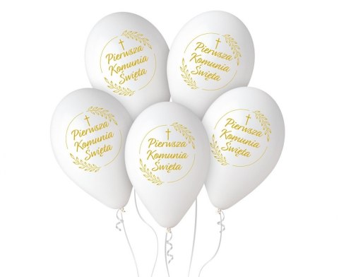 BALONY PIERWSZA KOMUNIA ŚWIĘTA KŁOSY , PREMIUM 12", 25 SZT. GODAN