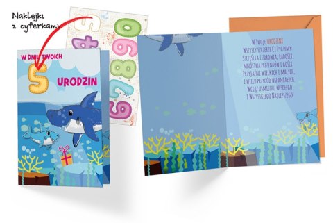 KARNET URODZINY B6 Z KOP REKIN KUKART DK-713 PASSION CARDS - KARTKI