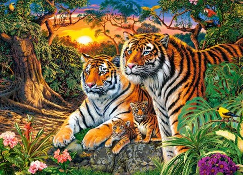 PUZZLE 180 ELEMENTW TIGER FAMILY CASTORLAND B-018482 CASTOR